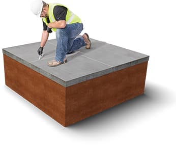 graphic of technician working on concrete